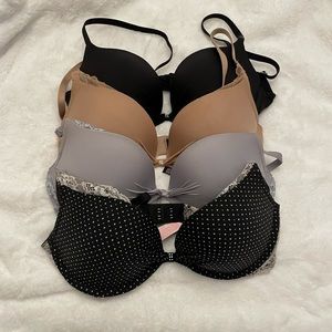 Four (4) push-up bras from Victoria’s Secret, 32C